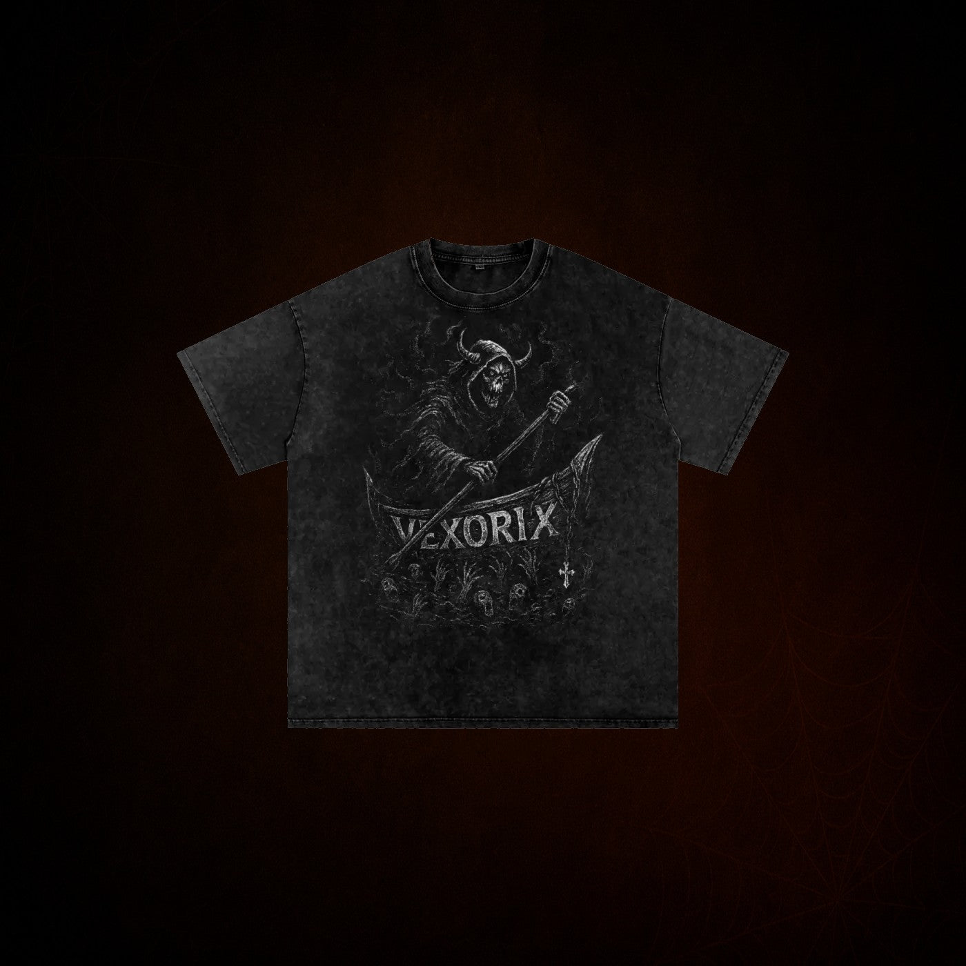 Soul Collector Snow Washed Oversized Cotton T-Shirt