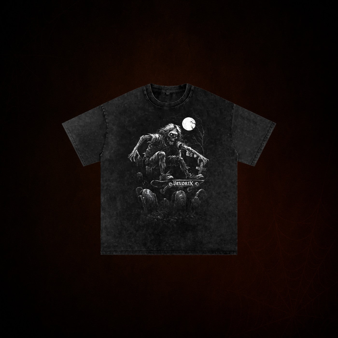 Zombie Snow Washed Oversized Cotton T-Shirt