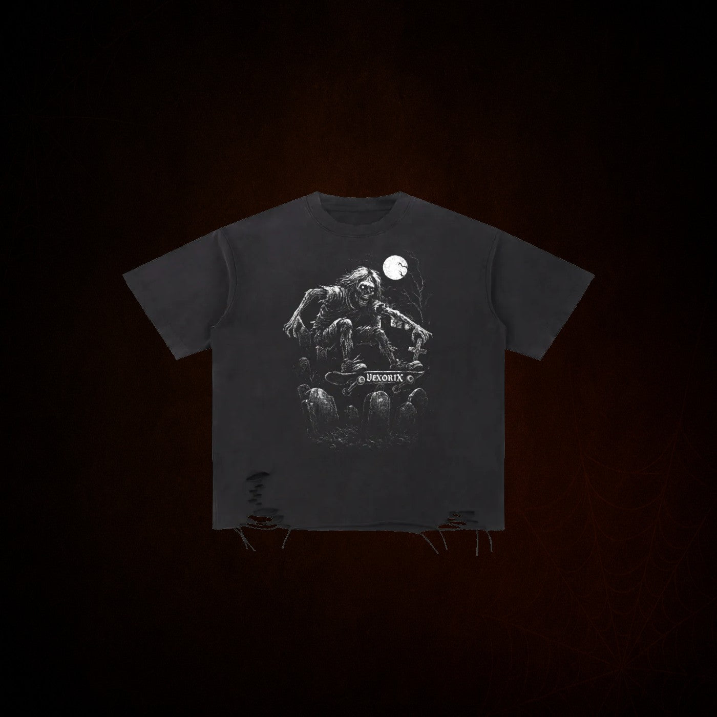 Zombie Snow Washed Raw-Hem T-Shirt