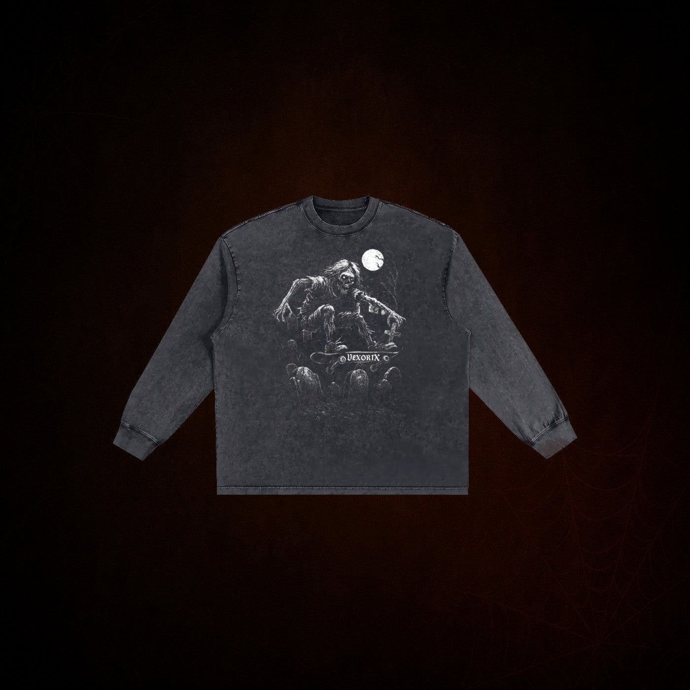 Zombie Snow Washed Frayed Edge Sweater