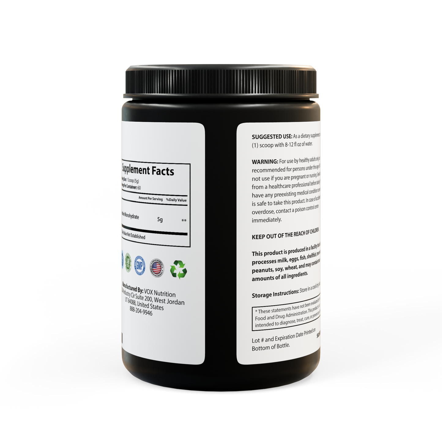 Creatine Monohydrate Supplement (300g, 10.58oz)