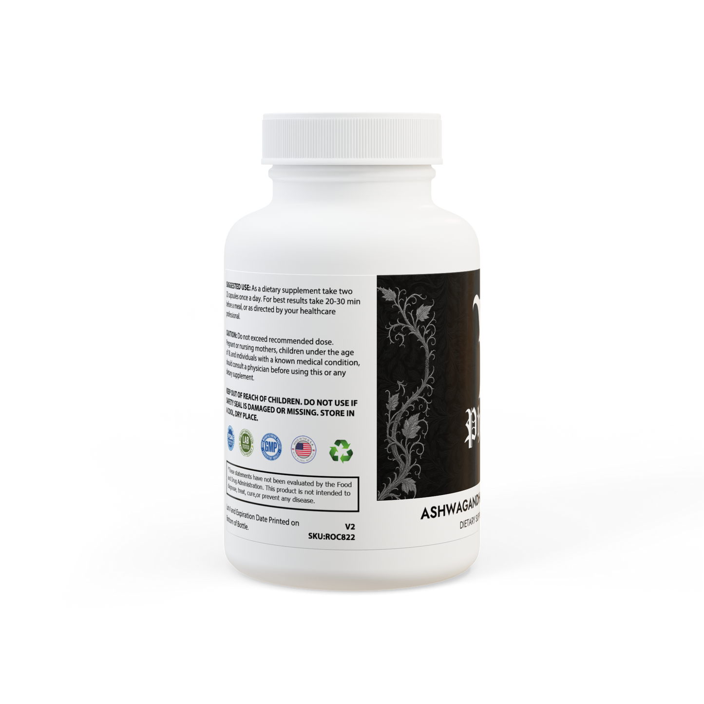 Ashwagandha and Black Pepper Supplement (60 capsules)