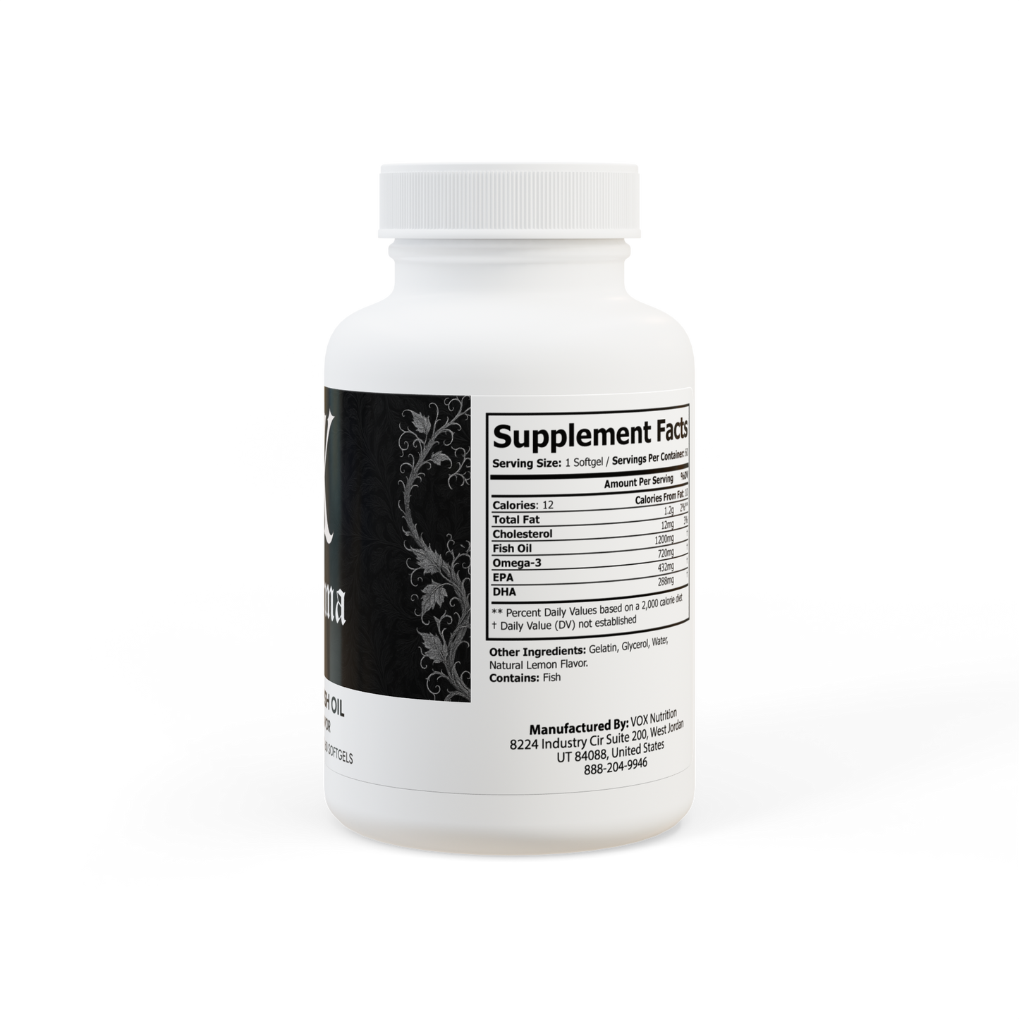Omega 3 Fish Oil Supplement (60 Softgels)