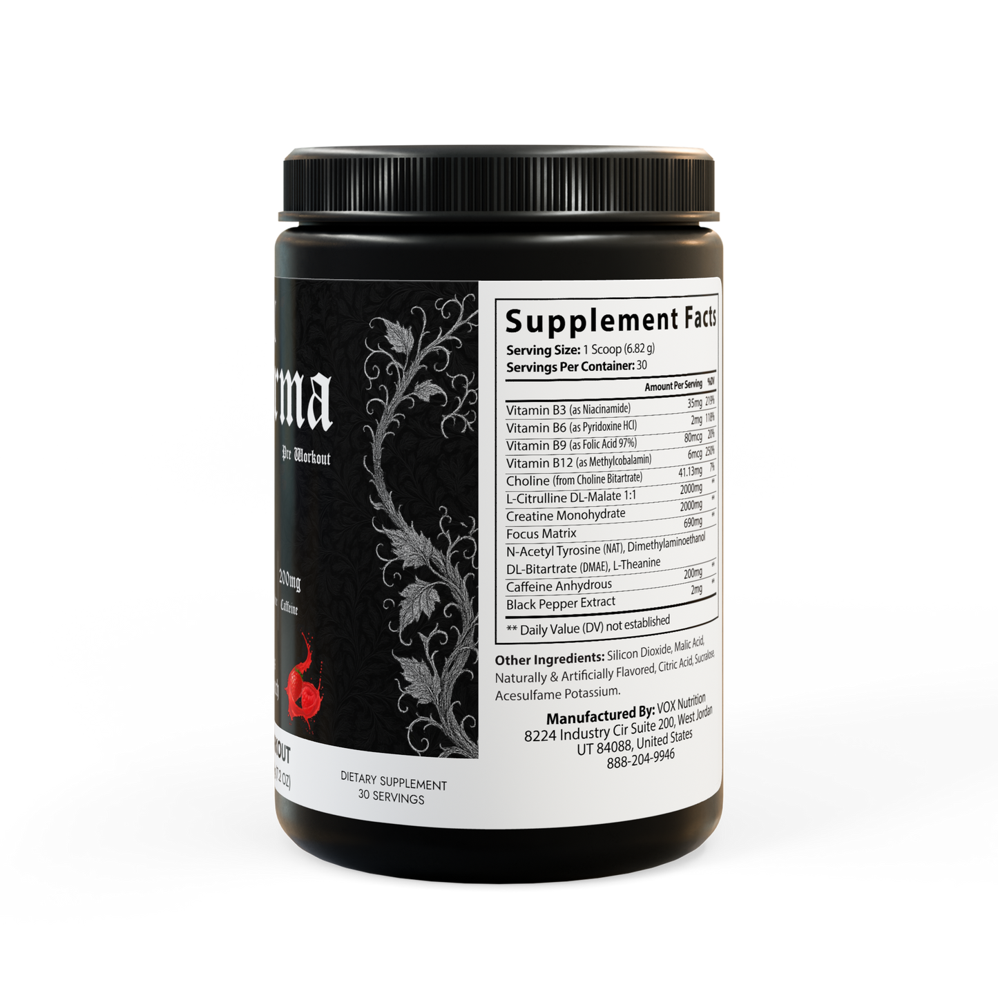 Pre-Workout Supplement, Fruit Punch (204g, 7.1oz)