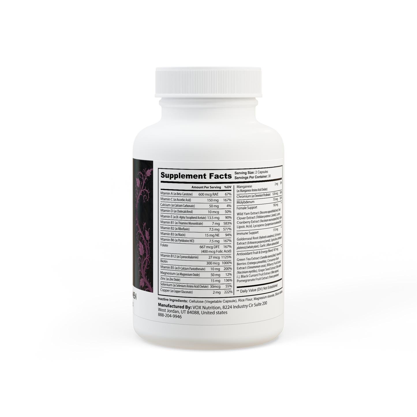 Multivitamin for Women Supplement (60 Capsules)