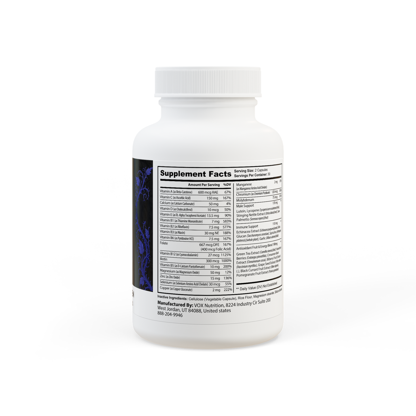 Multivitamin for Men Supplement (60 Capsules)