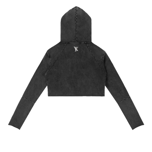 Vintage Washed Raw Edge Hoodie