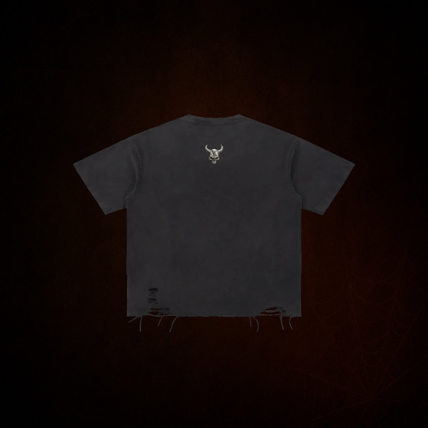 3 Demons Snow Washed Raw-Hem T-Shirt
