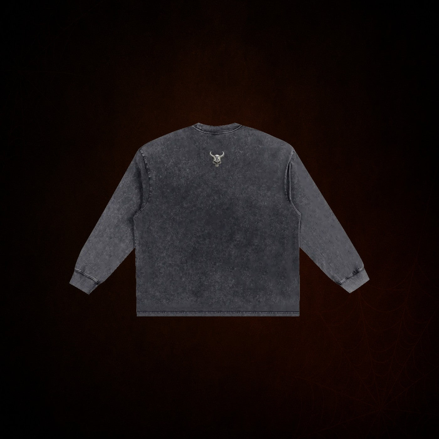 3 Demons Snow Washed Frayed Edge Sweater