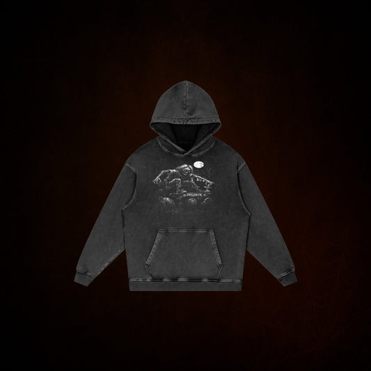 Zombie Snow Washed Loose Cotton Hoodie