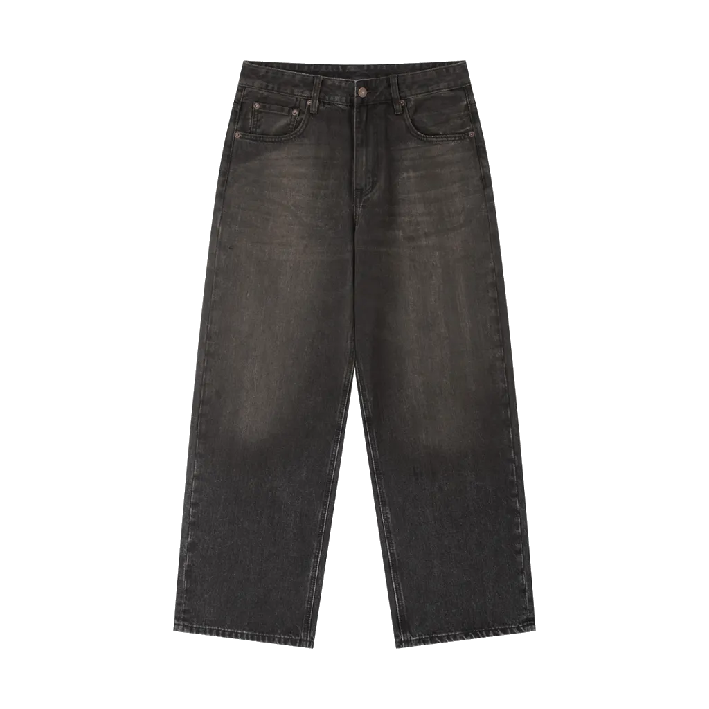Vintage Wash Heavyweight Denim Jeans