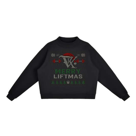 Essential Fleece Mock-Neck Crew Sweatshirt