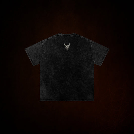 3 Demons Snow Washed Oversized Cotton T-Shirt