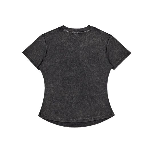 Vintage Washed Bodycon Cotton T-Shirt