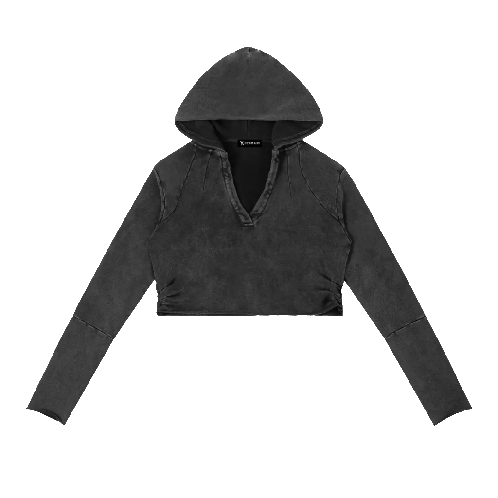 Vintage Washed Raw Edge Hoodie