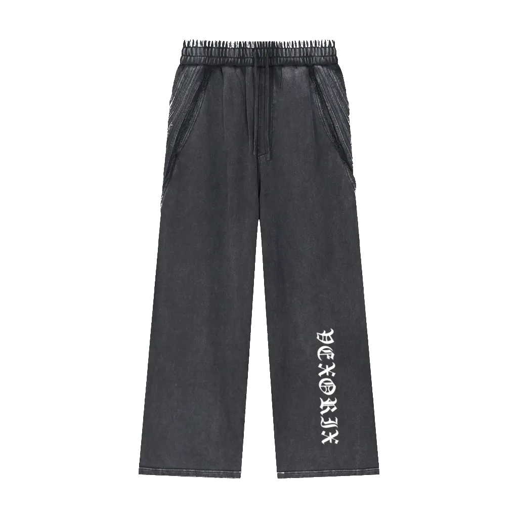 Snow Washed Tape Raw Edge Sweatpants