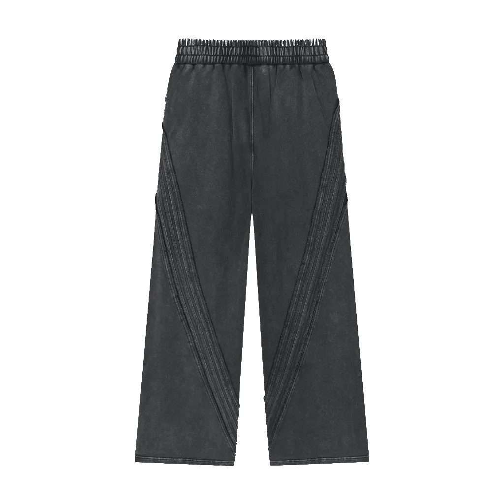 Snow Washed Tape Raw Edge Sweatpants